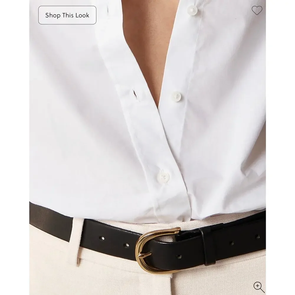 J. Crew Jules classic-fit shirt in cotton poplin White NWT size 12 - Picture 3 of 7